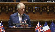 У Сенаті Франції король Чарльз III розпочав свою промову із підтримки України